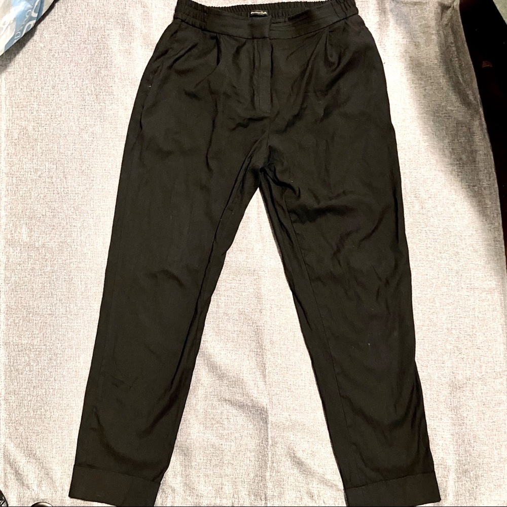 Massimo dutti wool viscose blend black pants EUC
